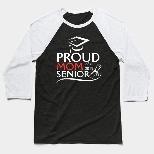 Funny Proud Mom Graduation Baseball T-Shirt by jrsv22
